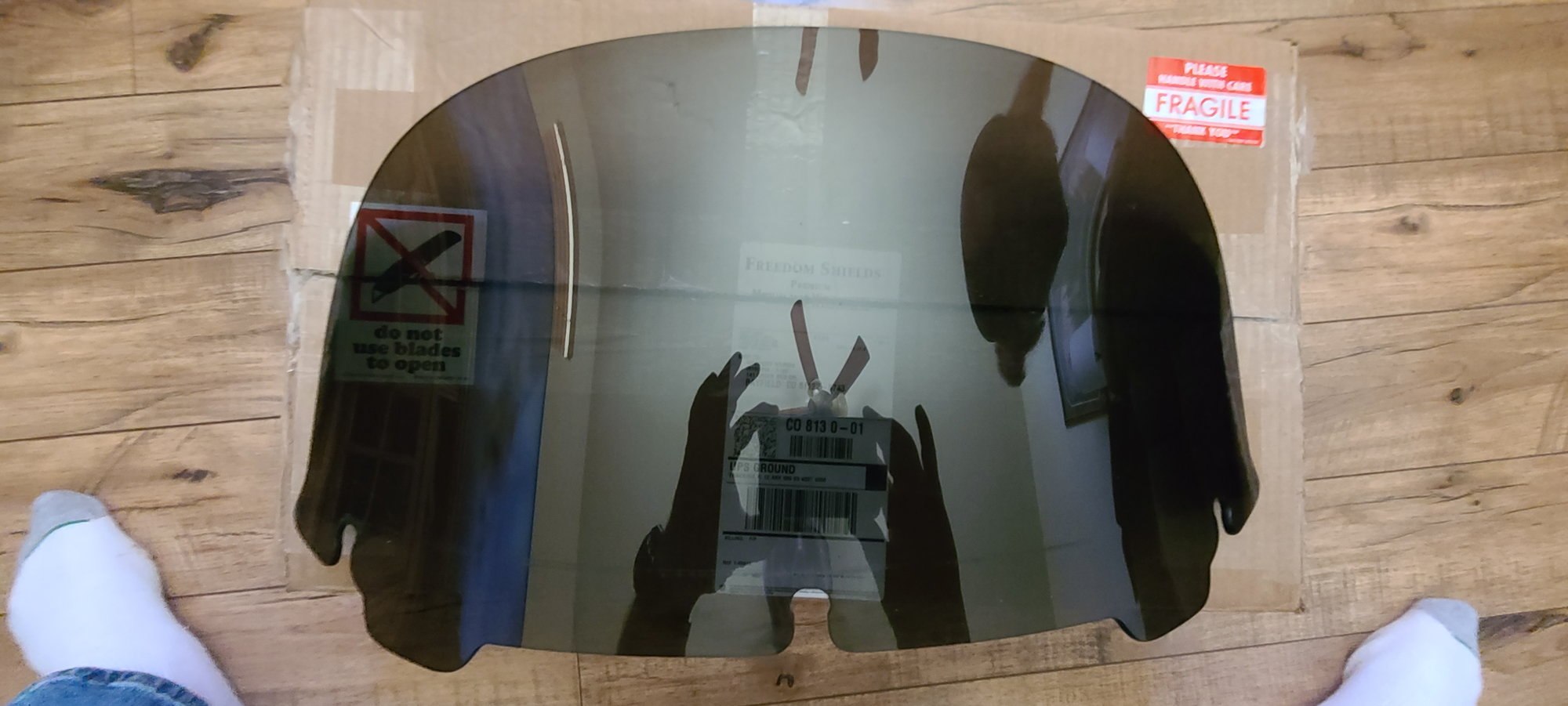 , Moto: Boucliers de libert&eacute; 10&Prime; pare-brise teint&eacute; 14+ chauve-souris