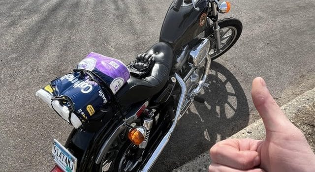 , Moto: 1993 883 Embouteillage/arrêt sur autoroute.