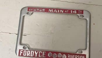 , Moto: cadre de plaque d’immatriculation vintage fordyce harley
