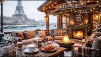 , Montrouge,Paris Winter Morning Jazz ~ Cozy Coffee Shop Ambience ☕❄ Stress Relief with Jazz Relaxing Music