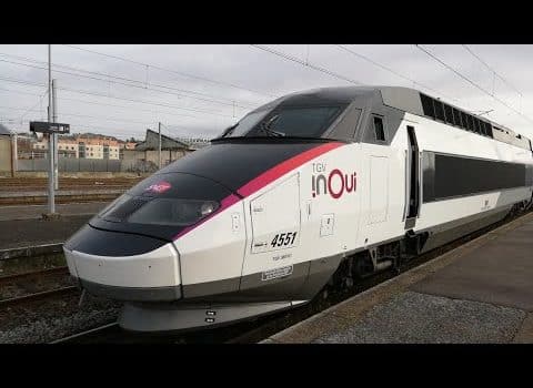 , massy tgv,4K Cabride entre Marne la vallée et Lyon part Dieu en TGV réseau